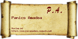 Panics Amadea névjegykártya